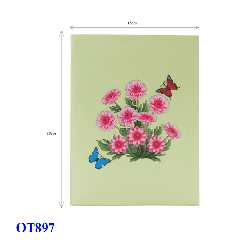 Pink Daisy Pop Up Card