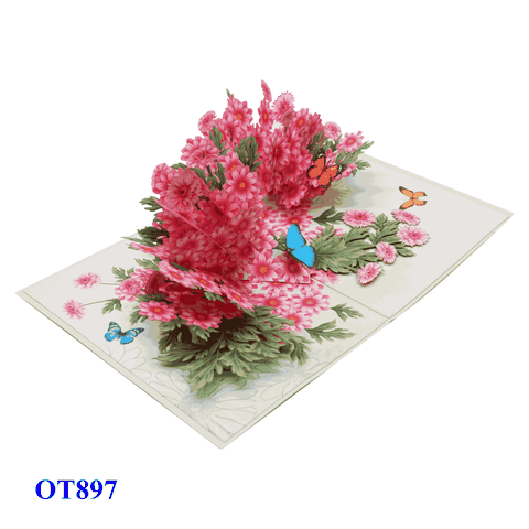 Pink Daisy Pop Up Card