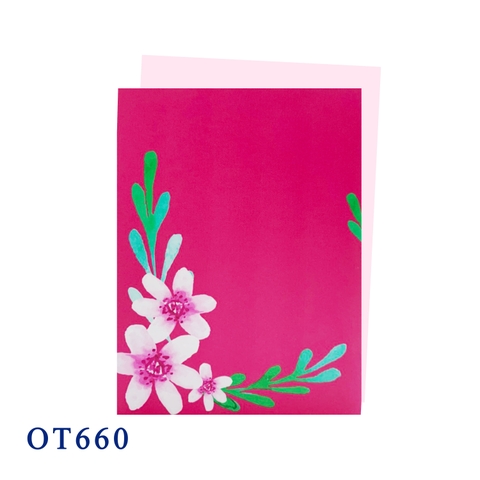 Dark Pink Happy Spring Greeting Card