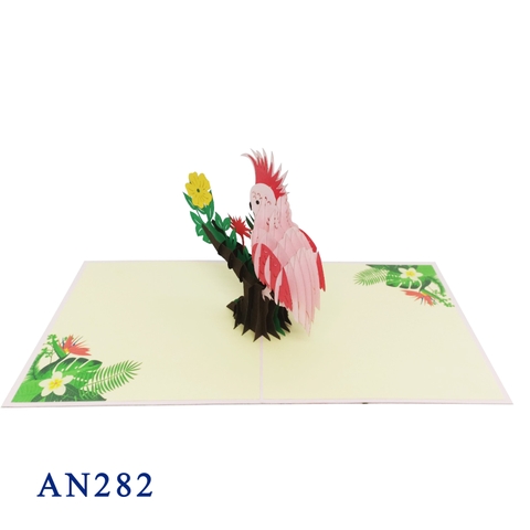 Pink Cockatoo 3D Pop Up Card