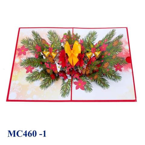 Poinsettia Flowers Noel Pop Up Card