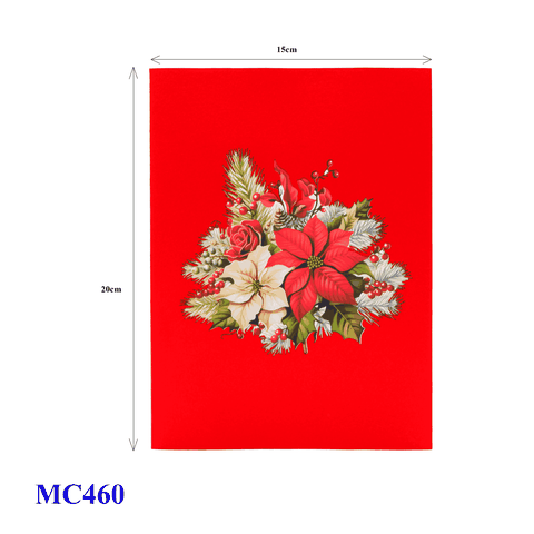 Pointsettia Flowers Noel Pop Up Card