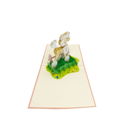Poodle Pop Up Card