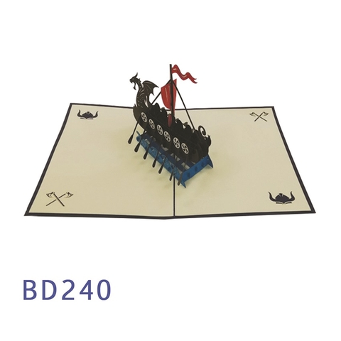 Viking Ship Pop Up Card