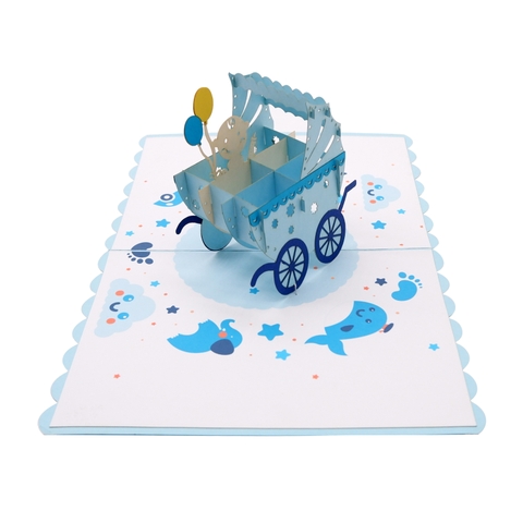 Pram Pop Up Card