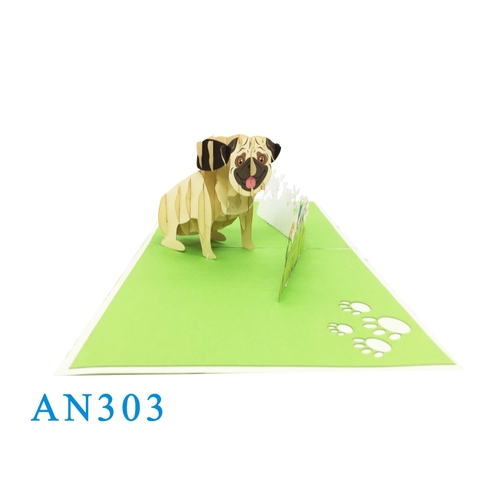 Pug Pop Up Card