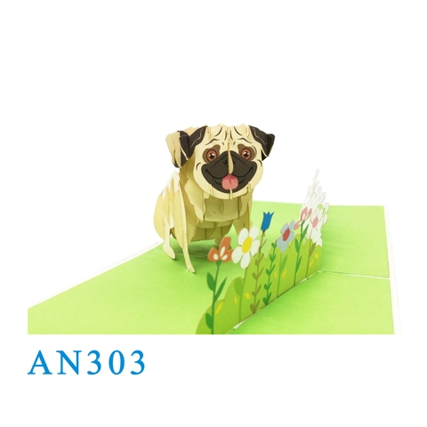 Pug Pop Up Card