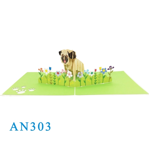 Pug Pop Up Card