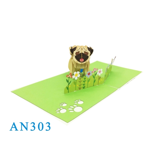 Pug Pop Up Card