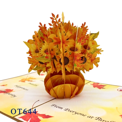 Pumpkin Flower Pop Up Card