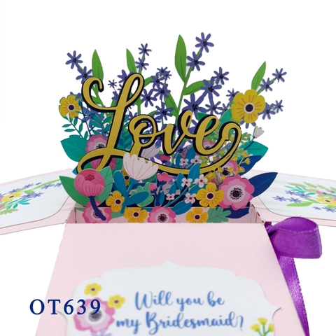 Purple Flowers Pop Up Box