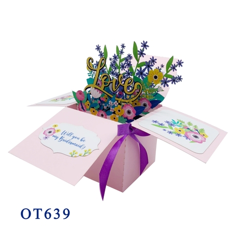 Purple Flowers Pop Up Box