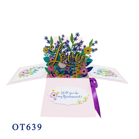 Purple Flowers Pop Up Box