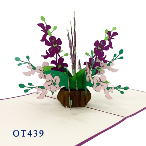 Purple Orchid Pop Up Card