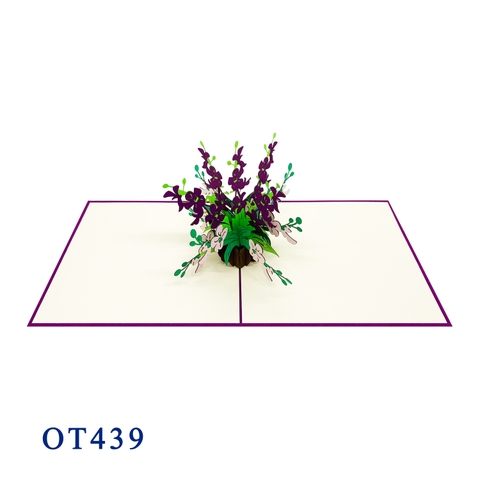 Purple Orchid Pop Up Card