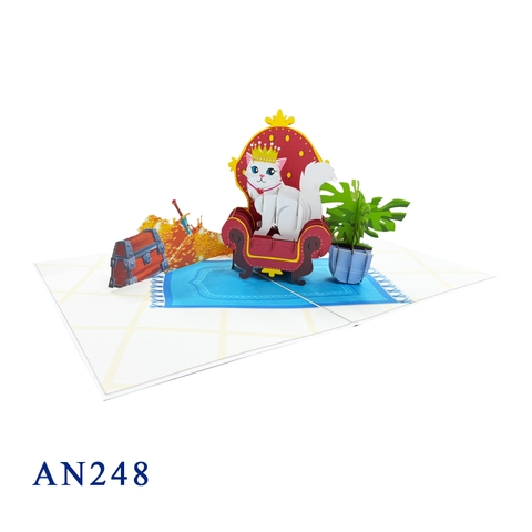 Queen Cat Pop Up Card