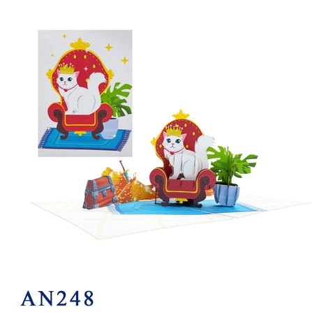 Queen Cat Pop Up Card