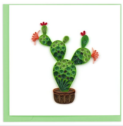 Cactus Flower Quilling Greeting Card