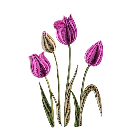 Tulip Flowers Quilling Card