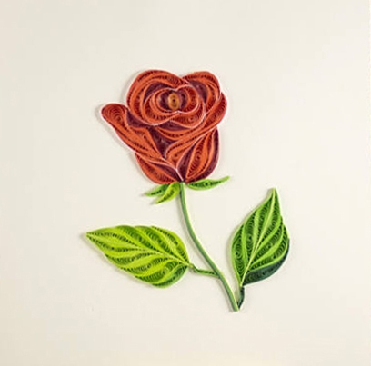 Rose Quilling Greeting Card