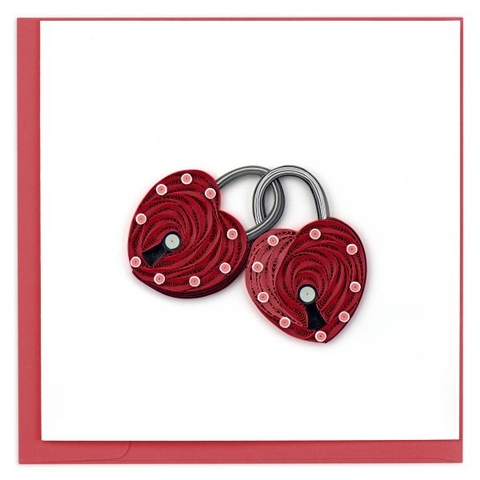 Love Lock Quilling Greeting Card
