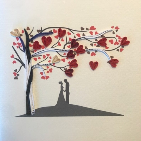 Valentine Quilling Greeting Card