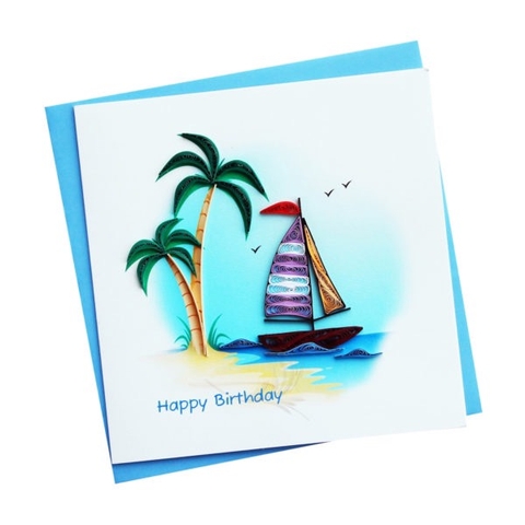 Happy Birthday Quilling Greeting Card