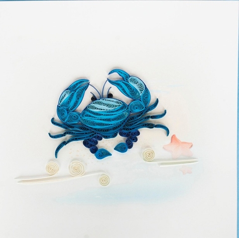 Crab Quilling Greeting Card