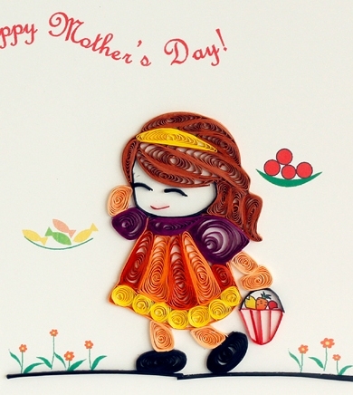 Happy Mother's Day Quilling Greeting Card