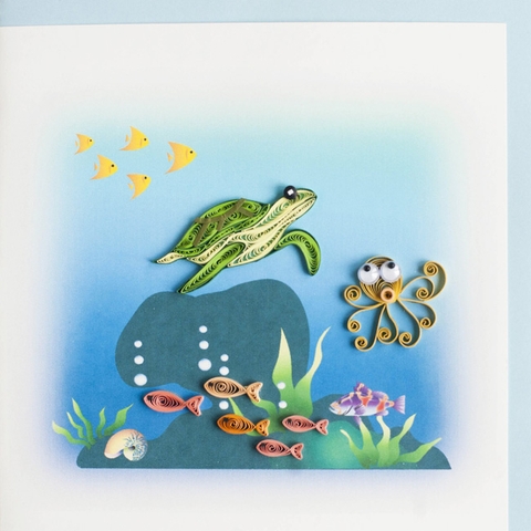 Sea Turtles Quilling Card