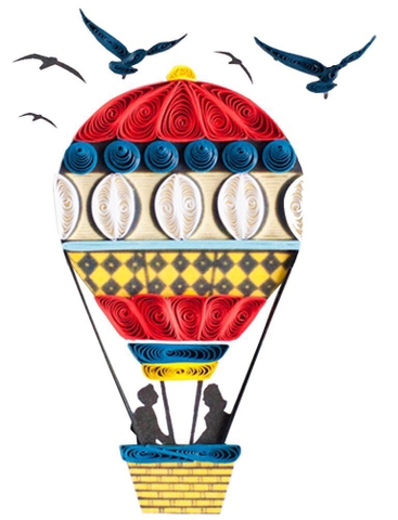 Hot air balloon Quilling Card