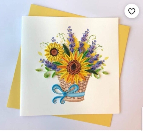 Happy Birthday Flower Quilling Card