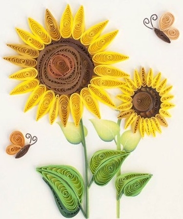 Sunflower Happy Birthday Quilling Card