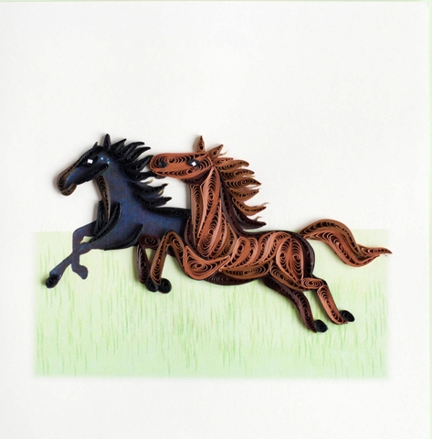Horse Quilling Greeting Card