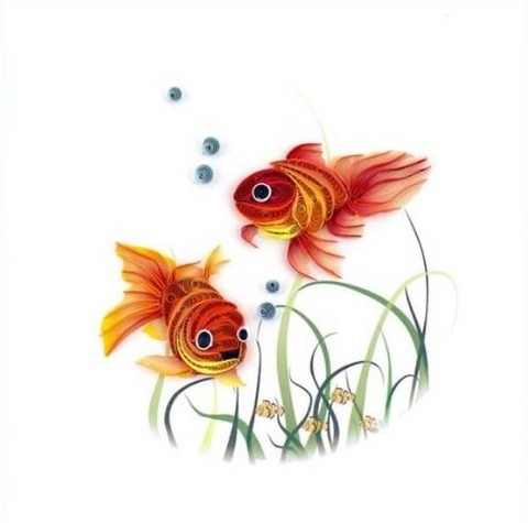 Fish Quilling Greeting Card