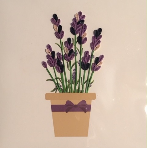 Lavender Bouquet Happy Birthday Quilling Card