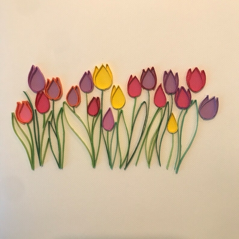 Tulips Quilling Greeting Card