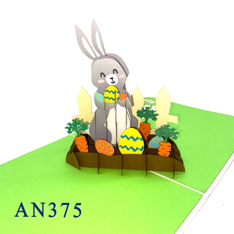 Rabbit Happy Easter Pop Up Card