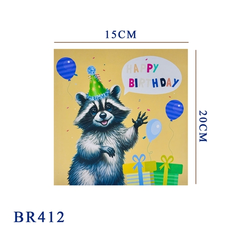 Raccoon Birthday Pop-up Card