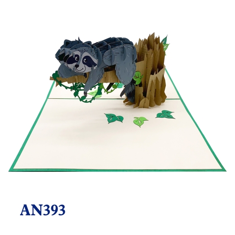 Raccoon Pop Up Card