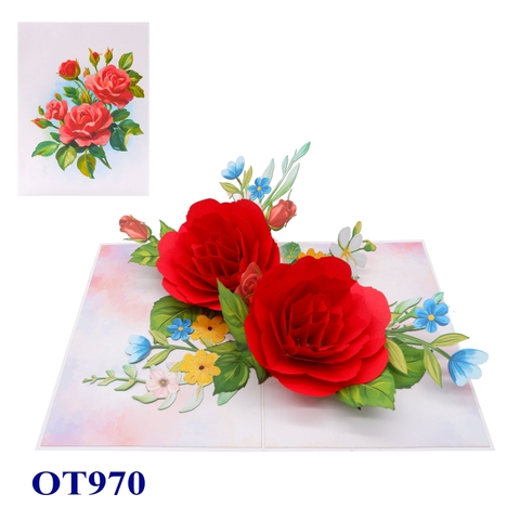 Red Roses Pop-Up Card