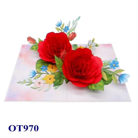 Red Roses Pop-Up Card