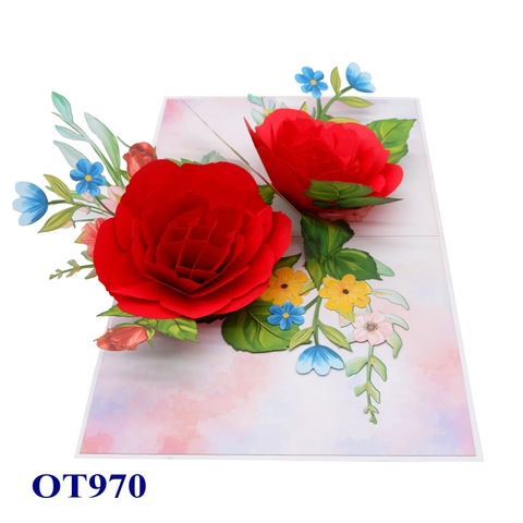 Red Roses Pop-Up Card