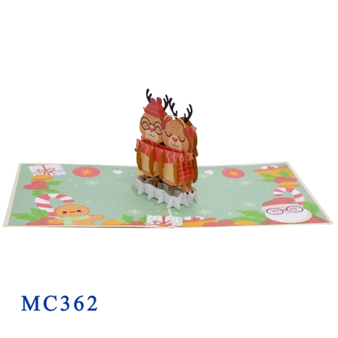 Reindeers Pop Up Christmas Card