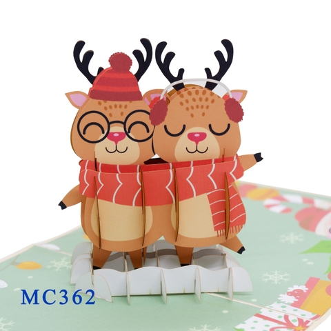 Reindeers Pop Up Christmas Card