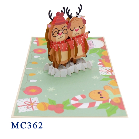 Reindeers Pop Up Christmas Card