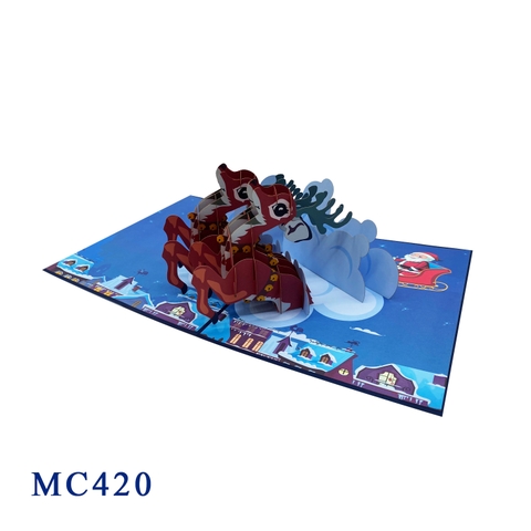 Reindeers Christmas Pop Up Card