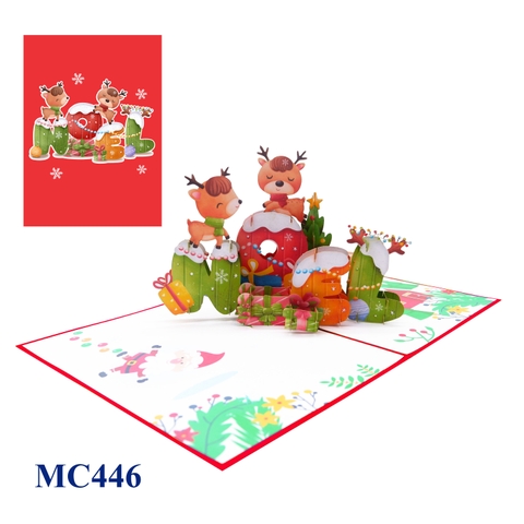 Reindeers Noel Pop Up Card