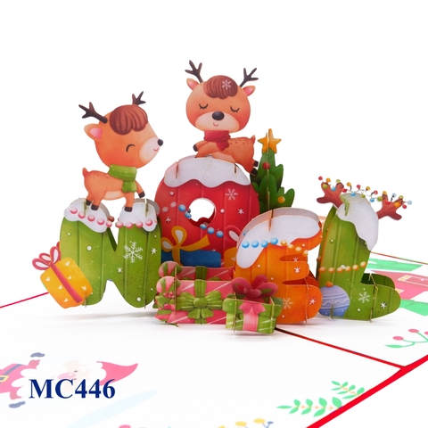 Reindeers Noel Pop Up Card