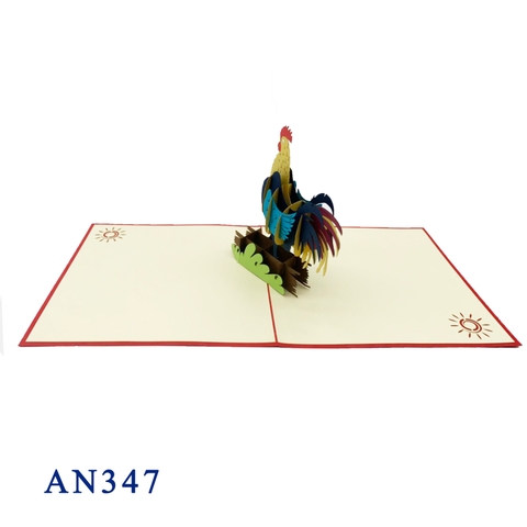 Rooster 1 Pop Up Card
